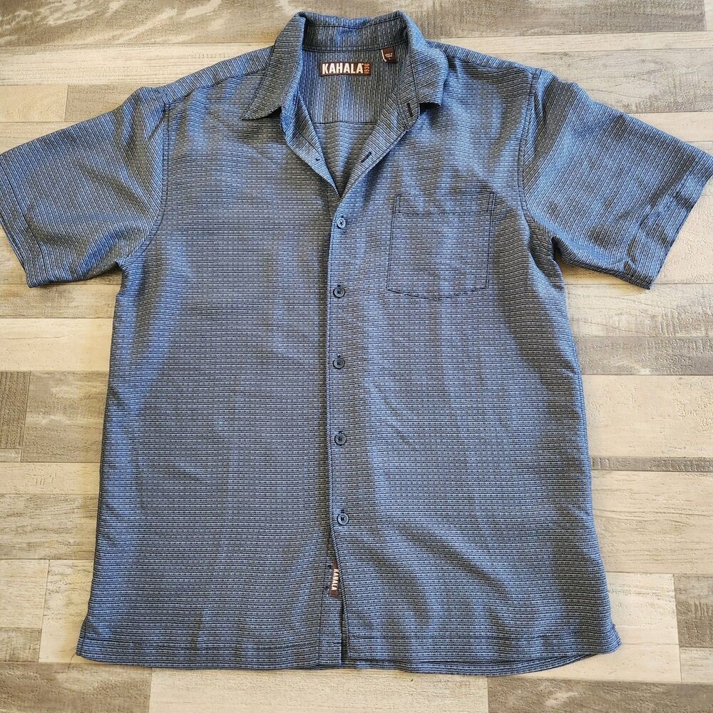 Vtg Kahala 1936 Aloha Camp Shirt Sz L Textured Summer Resort Wear Coastal Vibe